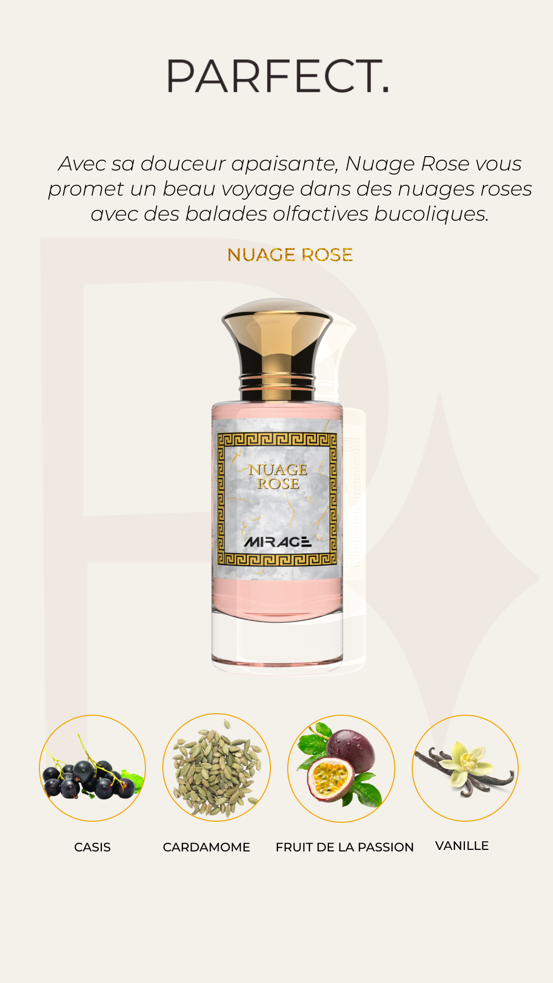 Parfect - Parfumerie Mirage - Parfums orientaux - Parfums Nuage Rose - Parfum oriental sucré frais et fruité